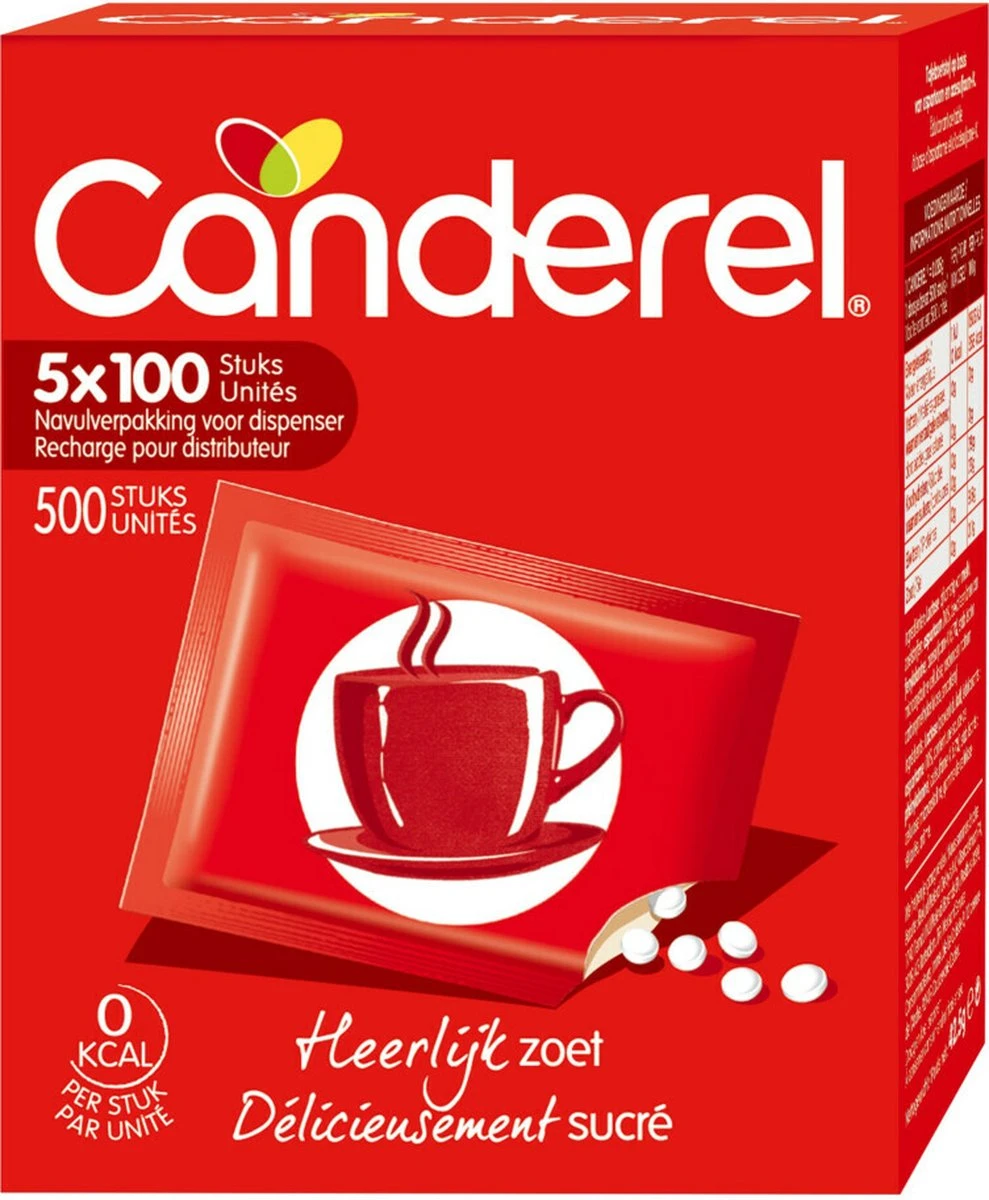 3x Canderel Rood Zoetjes Navulling 500 Stuks 3 3x Canderel Rood Zoetjes Navulling 500 Stuks