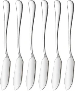 House Of Husk Botermesjes Set - Zilver - RVS - Botermes - Smeermessen - Tapas Mesjes - 6 Stuks